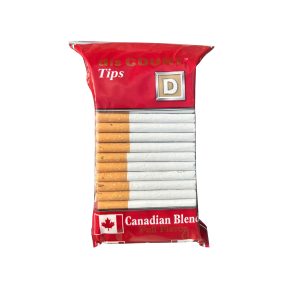 Discount Tips Full (Bags) Canadian Blend cigarettes with orange filters and white paper wrapping.