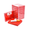DK Full King Size cigarette packs stacked, red with Canadian maple leaf logo. Two cigarettes shown on open pack.