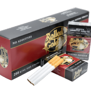 Rolled Gold Full Flavor king size 20-pack cigarettes, with 'No Additives' label for Canadian smokers.