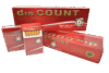 Discount Full Flavor Canadian Blend King Size Cigarettes in red boxes, one open showing cigarettes. Product packaging.