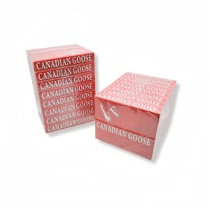 Canadian Goose King Size packaging - stack of red boxes with goose logo and branding, 25/pack.